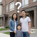 Family in front of townhome in downtown San Jose