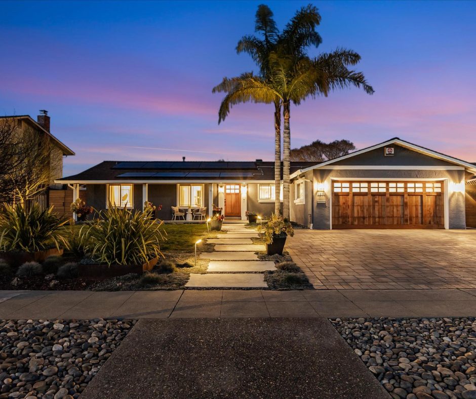 heritage ave san jose, willow glen moden home at night
