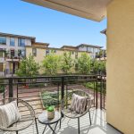Balcony overlooking courtyard