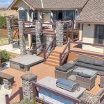 Scenic hillside terrace with outdoor seating and expansive views in San Jose CA.