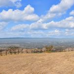 Scenic view of natural valley and rolling hills from San Jose foothill estate.