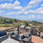 Upper deck patio overlooking mountains and San Jose valley landscape.