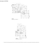 Architectural floor plan schematic diagram for 5-bedroom home in San Jose.