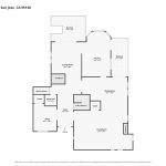 Floor plan layout showing main level room configuration in San Jose home.