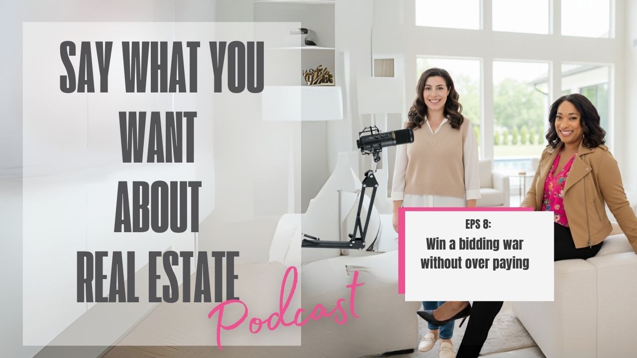 Michelle Elliott and Christina Rogers recording the Say What You Want About Real Estate podcast