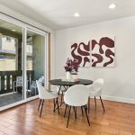Spacious granite counter and breakfast bar in this San Jose townhome