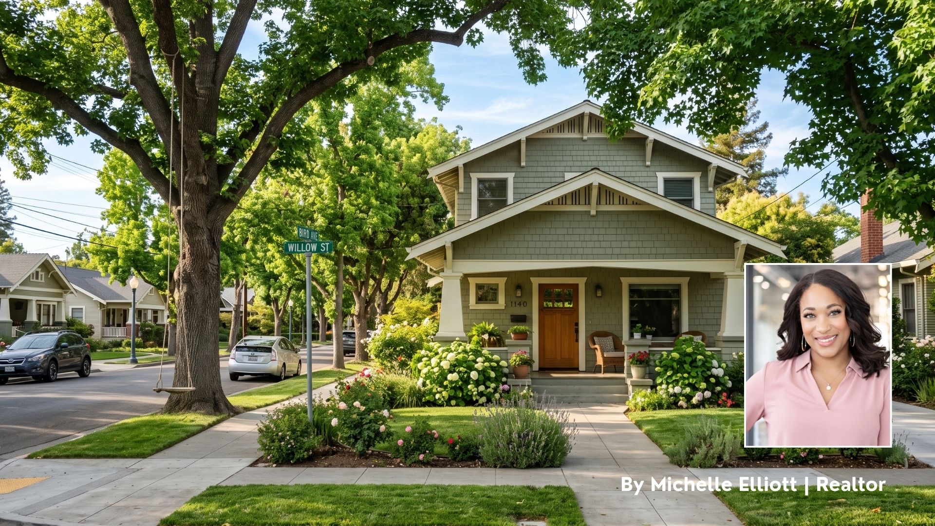 Timeless Craftsman details on one of Willow Glen’s tree-lined streets.