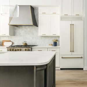 Quiet luxury kitchen with integrated appliances and hidden storage in a modern San Jose home